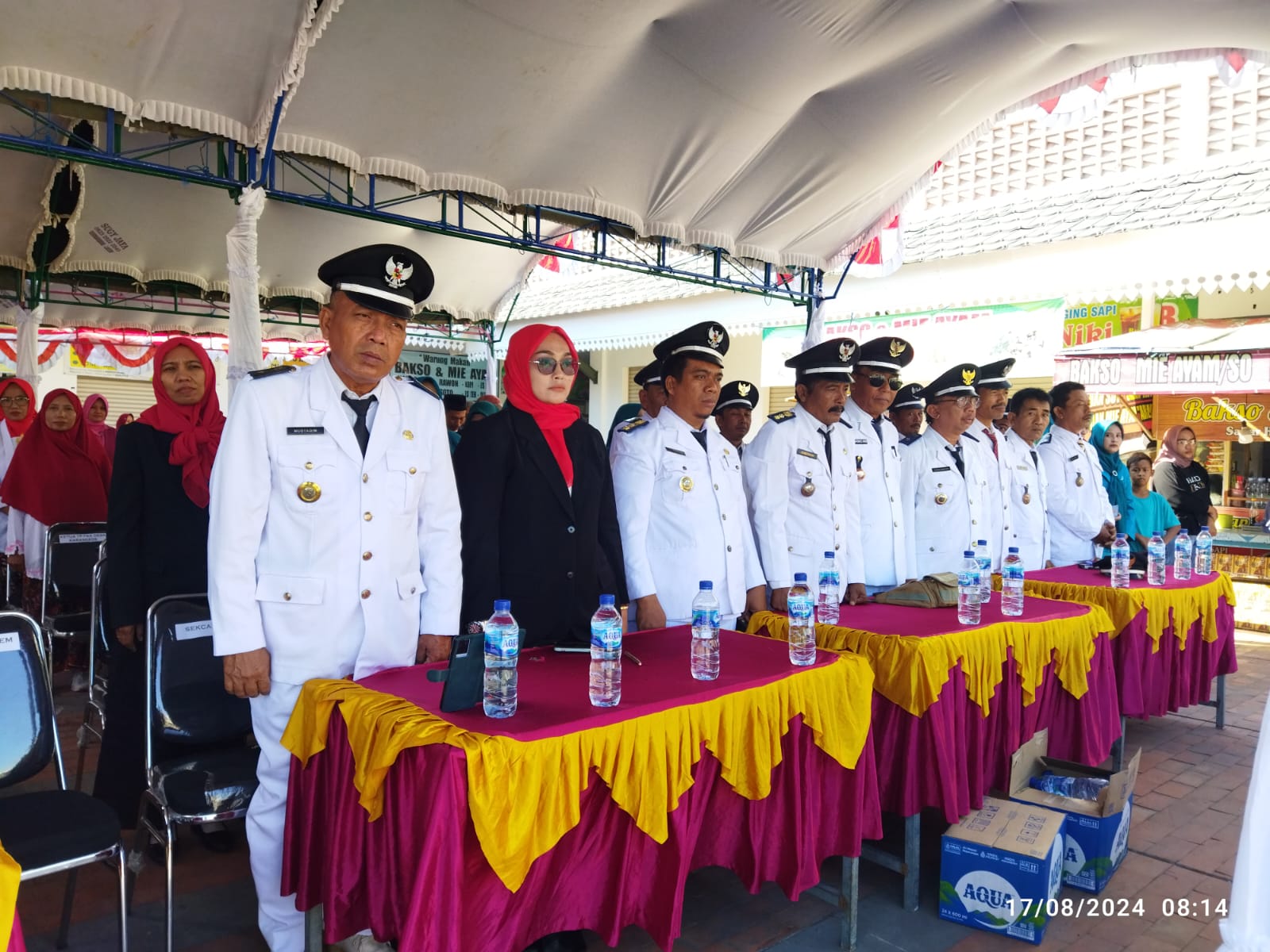 UPACARA PENGIBARAN BENDERA MERAH PUTIH DALAM RANGKA PERINGATAN PROKLAMASI KEMERDEKAAN REPUBLIK INDONESIA KE 79 TINGKAT KEC. LASEM KAB.REMBANG.