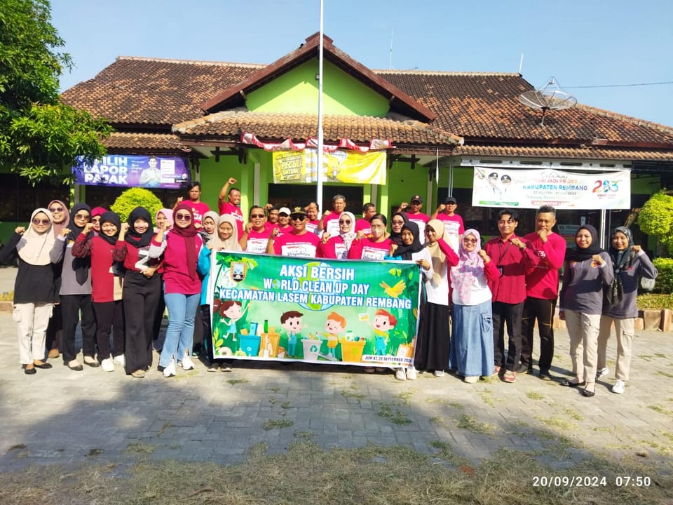 KEGIATAN WORLD CLEANUP DAY KECAMATAN LASEM